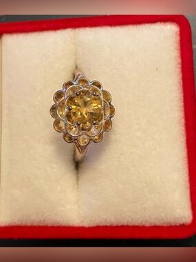 NEW AVON Chrysanthemum Sterling Silver ring size 6